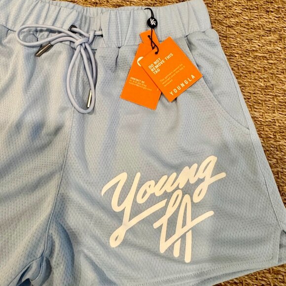 NWT!! YoungLA 104 Legacy Shorts Carolina Blue - Medium - Picture 5 of 5